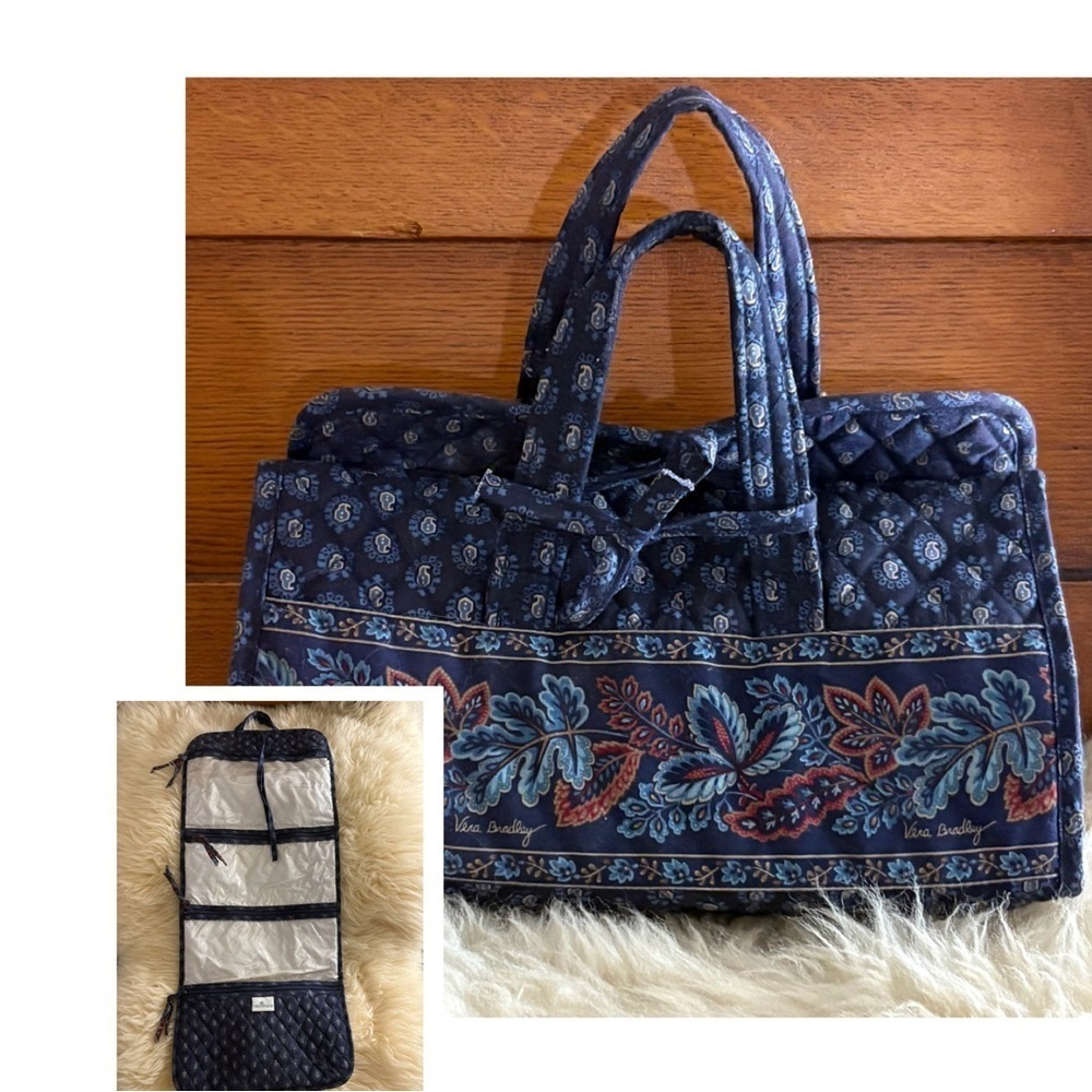 Vera Bradley ‘Classic Navy’ Floral Travel Cosmetic Bag